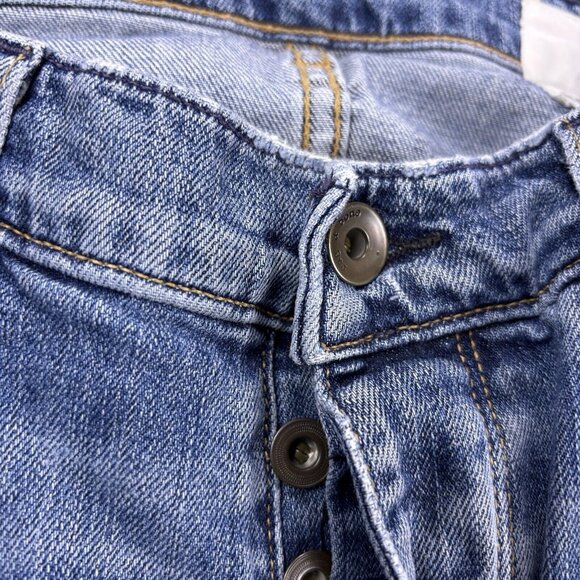 Rag & Bone Jeans Fit 2 Slim Men's 30 Medium Wash Denim Raw Hem Faded - Picture 12 of 16